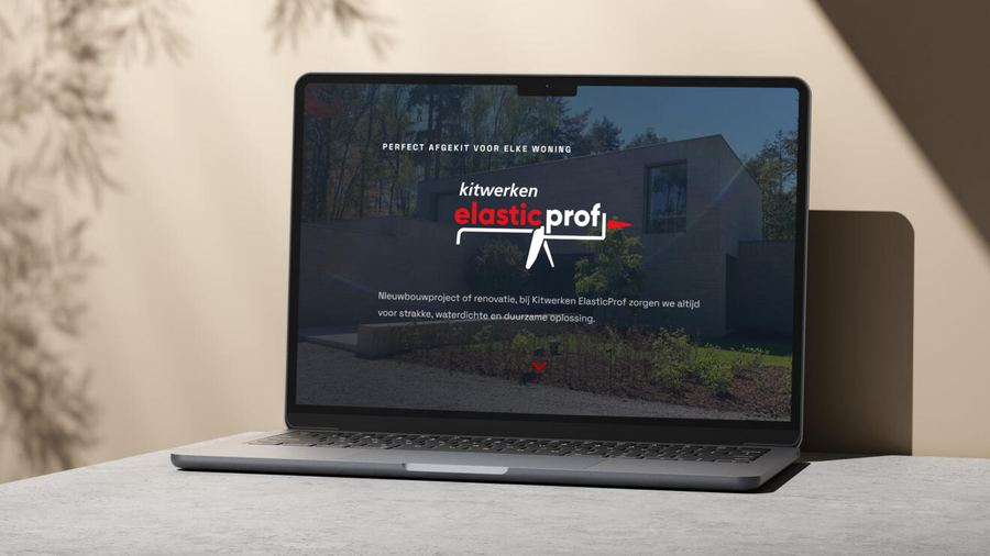 Website van www.elasticprof.be, gerealiseerd door Gfikst